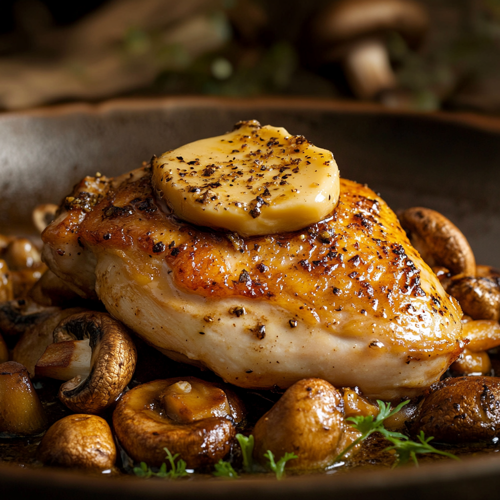 Suprême de volaille aux champignons sauvages