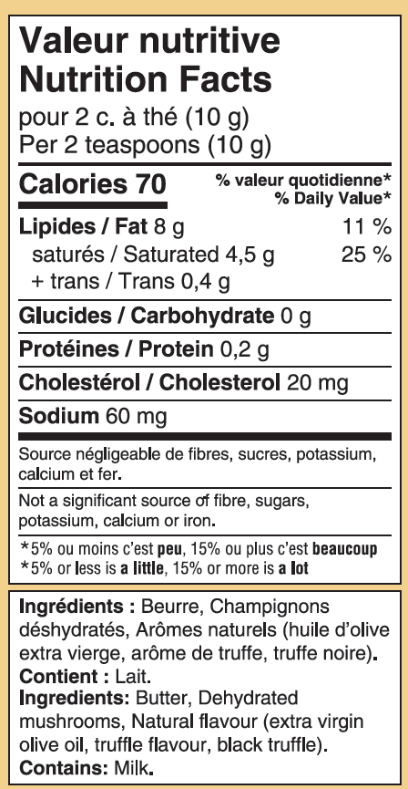 Capsules de beurre Truffe forestière