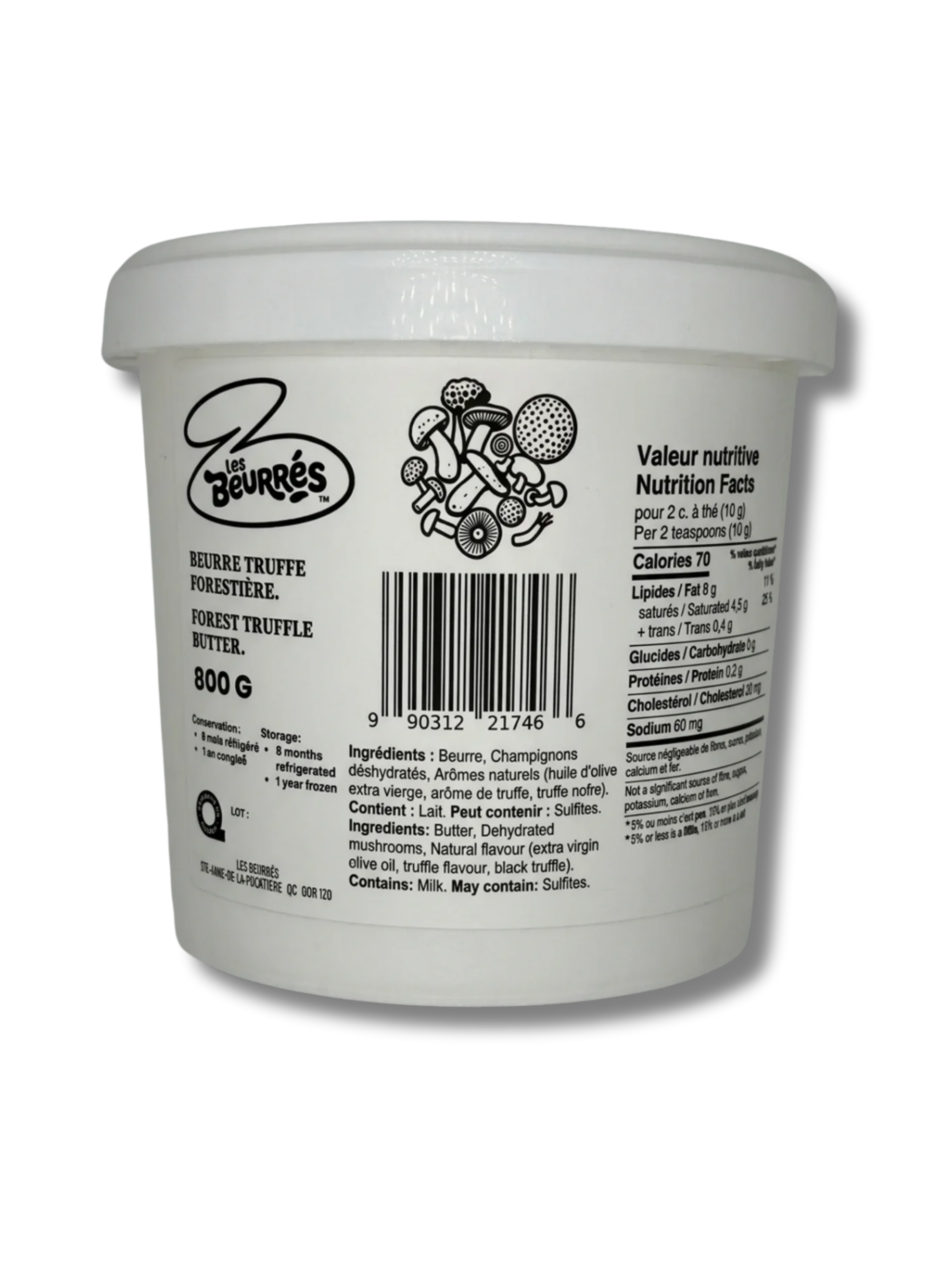 Chaudière de beurre Truffe forestière (800g)